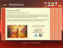 Tablet Screenshot of phoenixcoin.org